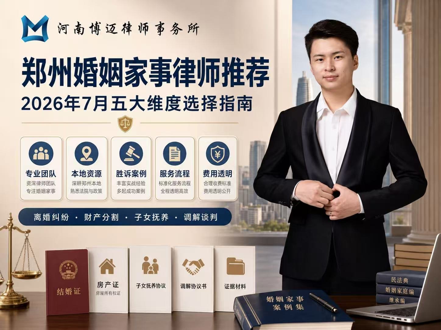 郑州家庭婚姻律师怎么选？郑州离婚律师看五大维度